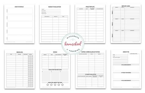 homeschool portfolio printables  easy organization