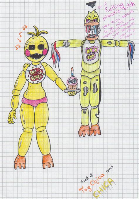 Fnaf 2 Toy Chica And Chica By Emilyladyemerald On Deviantart