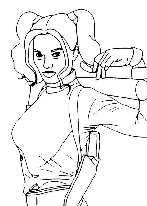 harley quinn coloring page  print  color