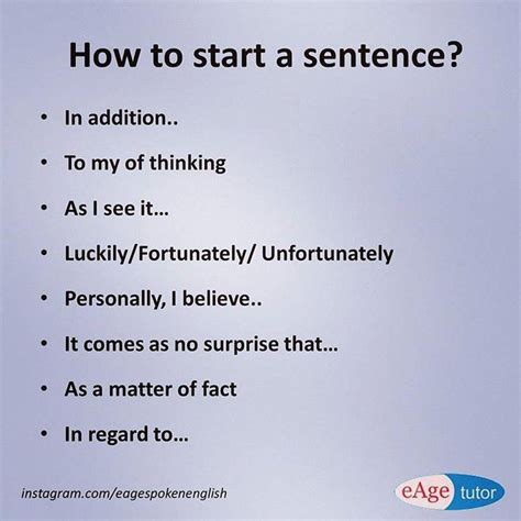ways  start sentences start sentences englishlearning