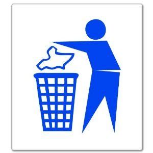 throw   trash sign sticker decal    buy   united