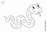 Colorare Serpenti Serpente Disegni Portalebambini Bianco sketch template