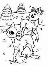 Coloring Rudolph Pages Reindeer Christmas Kids Sheets Santa Colouring Printable Cute Red Nosed Para Book Adult Xmas Colorir Color Disney sketch template