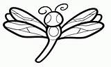 Dragonfly Coloring Pages Fly Dragon Simple Printable Clipart Cute Drawing Dragonflies Cartoon Color Kids Cliparts Animals Print Library Drawings Getdrawings sketch template