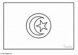 Tunisia Coloring Flag Pages sketch template