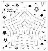 Maze Star Printable Kids Coloring Game Pages Fun Mazes Puzzles Route Activity Stars Find Christmas Summer Childrens Puzzle Preschool источник sketch template