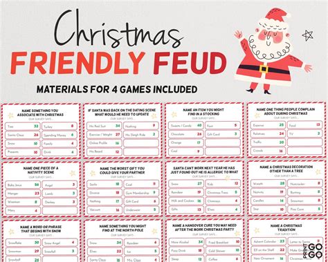 christmas friendly feud game  hilarious party game  guessing top
