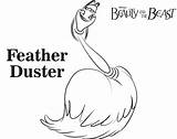 Duster Beast Beauty Feather Pages Coloring sketch template