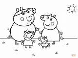 Coloring Peppa Family Pages Pig Printable Drawing Colorings sketch template