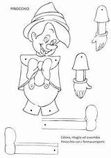 Pinocchio Pinocho Cuento Armar Maestra Marioneta Dibujos Puppet Preescolar Puppets Burattini Titeres Okul öncesi Nombres Recortar Marionette Lamaestralinda Scuola Artigianato sketch template