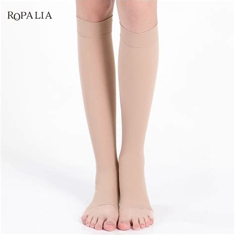 Women Stay Up Stockings Open Toe Compression Knee Thighs High Support