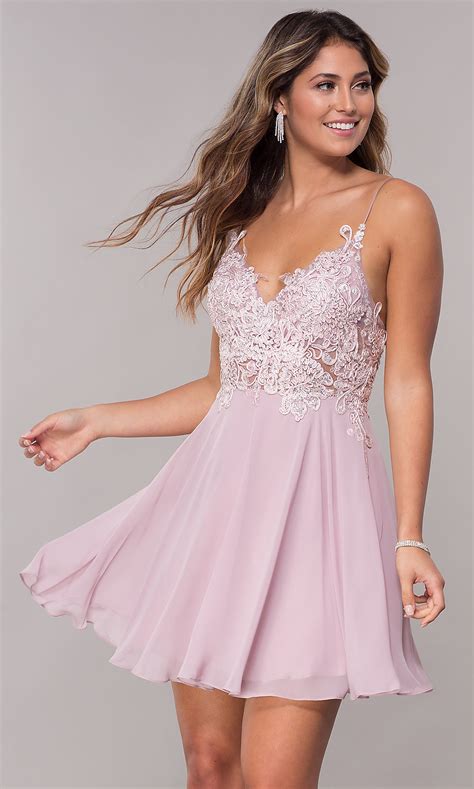 Homecoming Short Lace Bodice Party Dress Promgirl