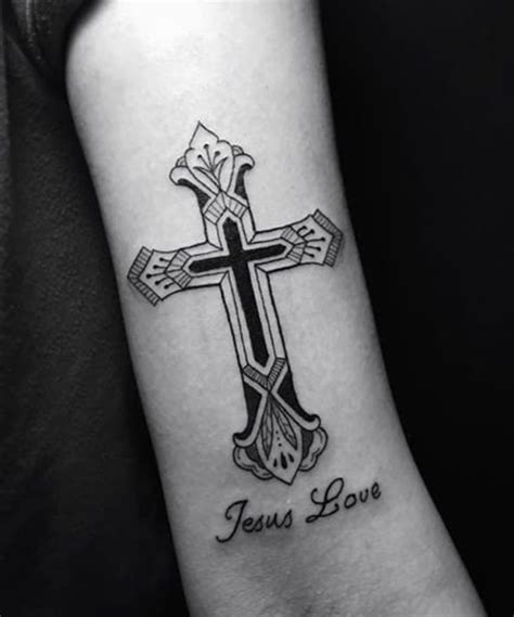 Simple Cross Tattoo Outlines