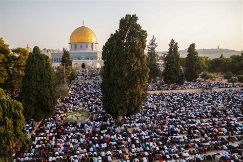 muslims pray  al aqsa mosque  eid al adha  times  israel