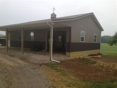 24x32 Pole Barn Garage Completed Near Tiffin Ohio Post