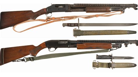 trench style  action shotguns  bayonets rock island auction