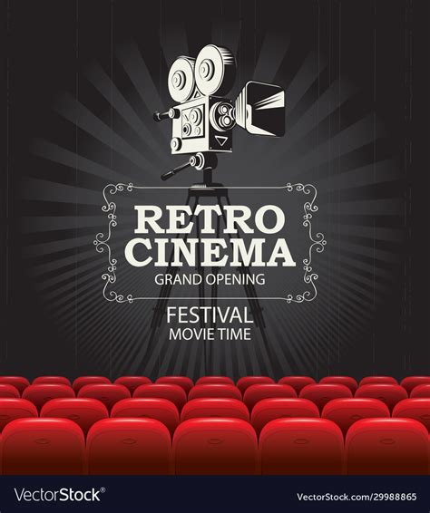 banner  retro cinema  festival royalty  vector