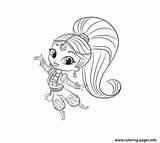 Shimmer Shine Coloring Pages Printable Print Color Getdrawings Book Getcolorings sketch template