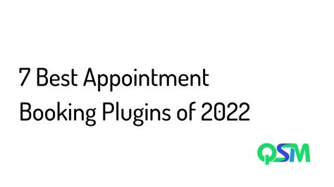 appointment booking plugins   qsm