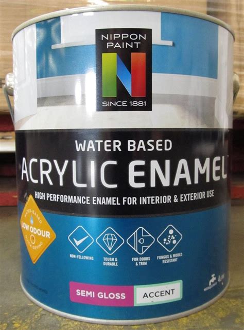 nippon paint water based acrylic enamel semi gloss accent rrp