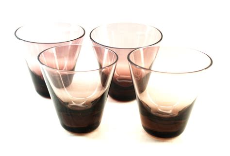 Items Similar To Four Purple Glasses Drinking Glass Set Nuutajarvi