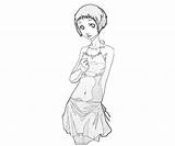 Fuuka Yamagishi Arena Persona Style Coloring Swimsuit sketch template