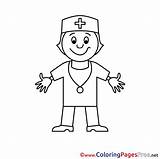 Arzt Ausmalbilder Berufe Ausdrucken Coloringpagesfree sketch template
