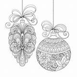 Coloring Christmas Ornaments Adult Pages Cards Make Adults Greeting Own Use sketch template