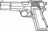 Pistol Revolver Coloring4free Halo Designlooter Sniper sketch template