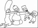 Simpson Simpsons Coloring Pages Characters Print Lisa Homer Marge Drawing Sheets Printable Bart Krusty Clown Los Cool Dibujos Para Color sketch template