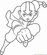 Aang Coloring Avatar Jumping Cool Airbender Last Pages Printable Coloringpages101 Online sketch template