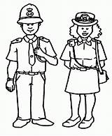 Coloring Police Pages Policeman Kids Color Woman Jobs People Popular Women Source Clipart sketch template