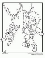 Diego Coloring Kids Pages Cute sketch template