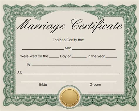 marriage certificate templates  word psd