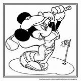 Coloring Golf Mickey Pages Mouse Kids Clipart Cliparts Printable Clip Playing Color Step Easy Library Comments sketch template