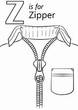 Zipper Coloring Letter Pages Printable Zoo Preschool Alphabet Worksheets Sheets Supercoloring Crafts Dot Letters Categories Drawing Choose Board Words sketch template