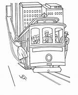 Coloring Trolley Car Printable Pages Cable Train San Francisco Trains Sheets Kids Rail Cars Colouring Bluebonkers Ecoloringpage Activity Vehicles Choose sketch template