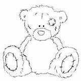 Teddy Tatty Pages Coloring Bear Drawing Kids Cartoon Draw Sheets sketch template
