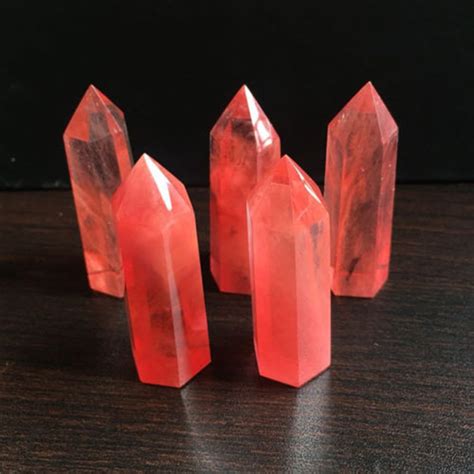 natural red healing fluorite crystal  fab yogi