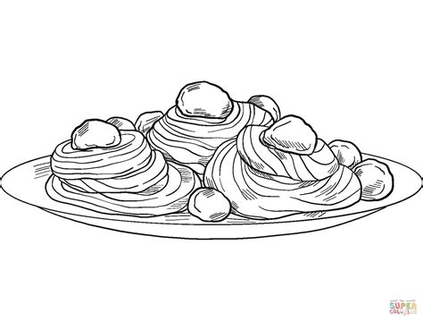 italian food spaghetti coloring page  printable coloring pages