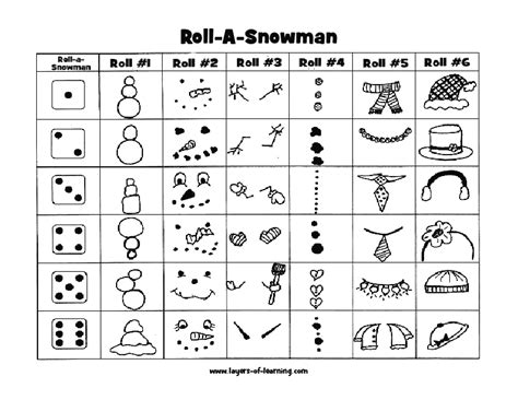 roll  snowmanpdf snowmen activities art lessons art  lessons