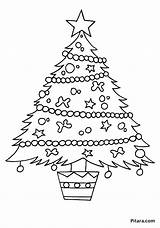 Coloring Christmas Tree Pages Kids Printable Xmas Print Color Trees Drawing Adorable Santa Claus Pitara Draw Book Popular sketch template