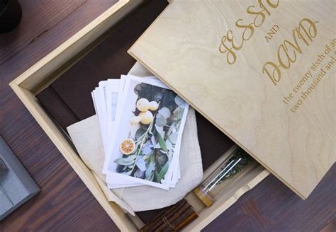 12x12 Wooden Photo Album Box Wedding Album Personalized Wooden Box
