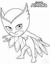 Pj Masks Character Bubakids Owlette Coloring Helpful Friendly Smart Funny Pages sketch template