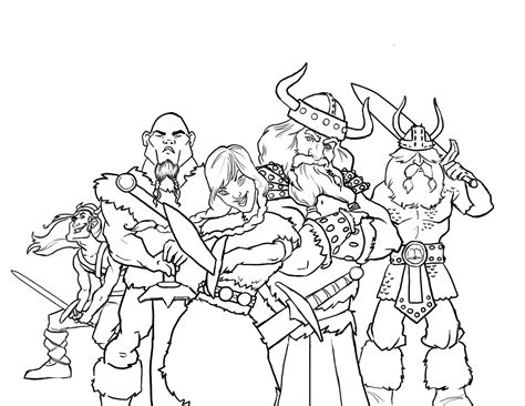 viking  characters  printable coloring pages