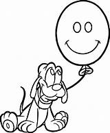 Coloring Balloon Pages Pluto Kids sketch template