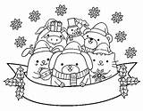 Christmas Animals Coloring Coloringcrew sketch template