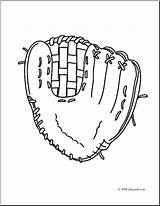 Glove Clipart Printable Baseball Softball Gloves Cliparts Clip Library Outline Drawing Getdrawings Webstockreview sketch template