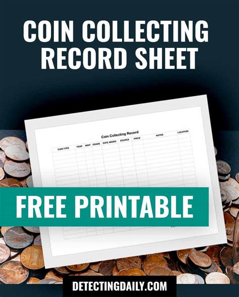 template printable coin collecting sheets