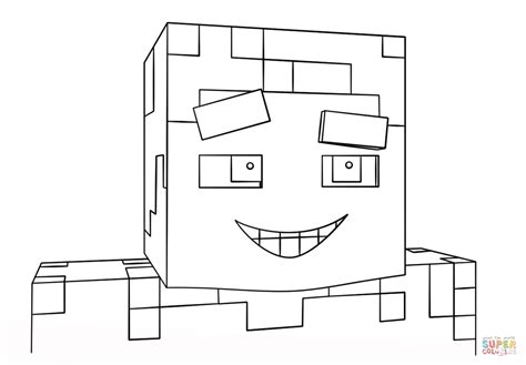 minecraft smiling steve  minecraft coloring pages minecraft